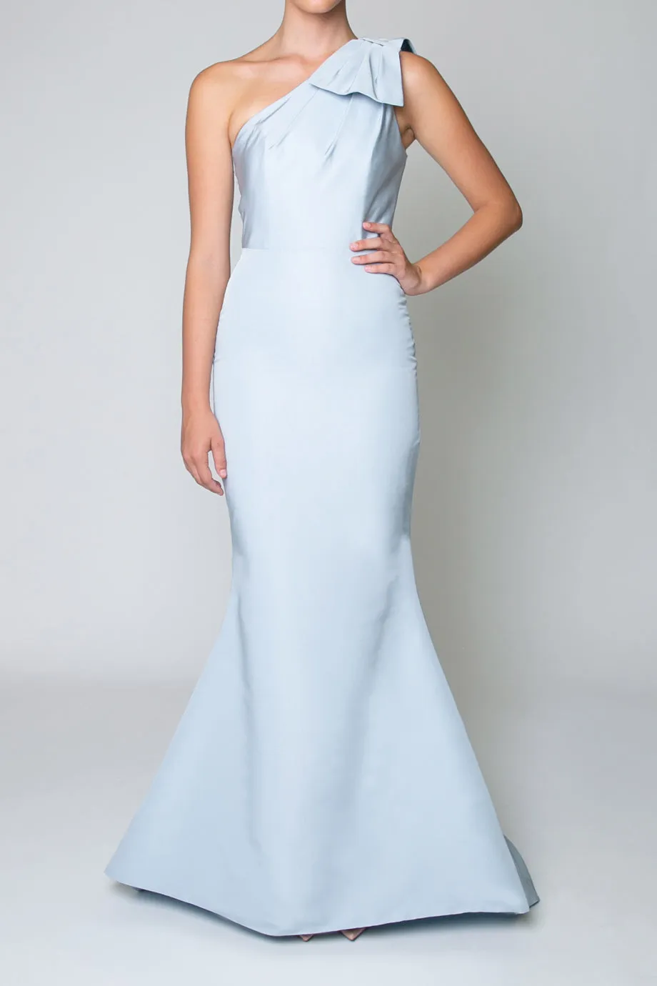 One Shoulder Silk Faille Mermaid Gown